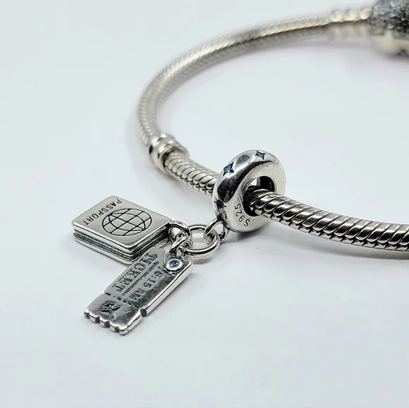 Charm Sterling Silver 925 ticket and passport - Picture 4 of 4